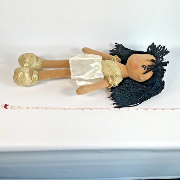 Linzy Toys 18'' Gold Addy Soft Plush Rag Doll Gold - Very, Very Good Condition - Picture 9 of 10